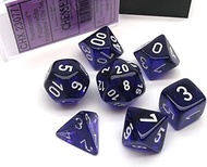 (Purple) - Chessex Dice: Polyhedral 7-Die Translucent Dice Set - Purple