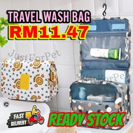 ✨𝐑𝐄𝐀𝐃𝐘 𝐒𝐓𝐎𝐂𝐊✨Wash Bag Portable Travel Storage Wash Bag Hanging Hook Wash Bag Storage Bag Toiletry Ba