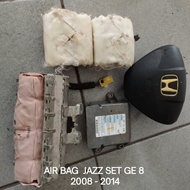 air bag jazz rs GE 8 2008 - 2014 harga satu set air bag kanan kiri modul seat belt barang second cop