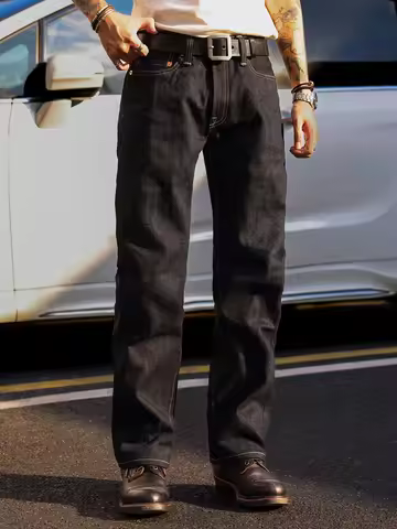Red Tornado 25oz Ultra Heavyweight Selvedge Denim Jeans Men Relaxed Straight Pants Indigo 100% Cotto