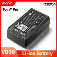 Godox แฟลชแบตเตอรี่ลิเธียม VB30 2980MAh สำหรับ Godox V1แฟลช Speedlite กล้องมืออาชีพ