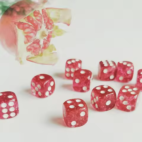 Set of 10pcs Glitter Dice Roller D6 6 Faces 12mm Casino Game Dice D6 Mini Dice in OPP Bag For Table 