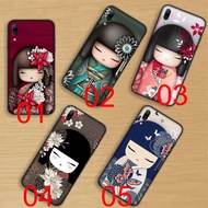 Black Soft Case Huawei Nova 2i 3i 5i 2 3 4 Lite 5 pro Honor 6A Japanese Kokeshi Doll