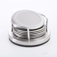 agfdffhr 6 pieces/set of stainless steel coasters Posavasos coasters Beverage coaster holders Table mats Kitchen accessoriesPlacemats &amp; Coasters