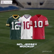 Hot New Releases Mockup 3D NFL Jersey V001 | Trending 3D NFL Mockup | Editable PSD Files | Mockup Ba