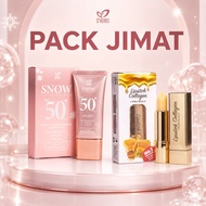 [NEW] DHERBS Combo Set Jimat Snow Tinted Sunscreen Dan Lipstick Collagen