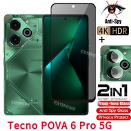 Tecno POVA 6 Pro 5G 2024ฟิล์มกันรอยป้องกันเต็มพื้นที่ของหน้าจอแก้วแบบเทมเปอร์กันสอดแนมส่วนตัวฟิล์มติดกระจกเพื่อความเป็นส่วนตัวป้องกันการมองสำหรับ Tecno Pova6Pro 6Pro Tecno Pova 6 5 Pro Pova6Pro 5G Anti Peek ฟิล์มติดกระจกเพื่อความเป็นส่วนตัว