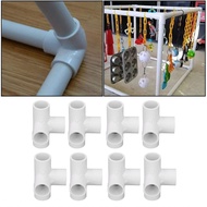 kkmoon-My 4 Way Pipe Fitting Connectors  PVC 0.8in Splice Strong Joints Stylish Design (White)