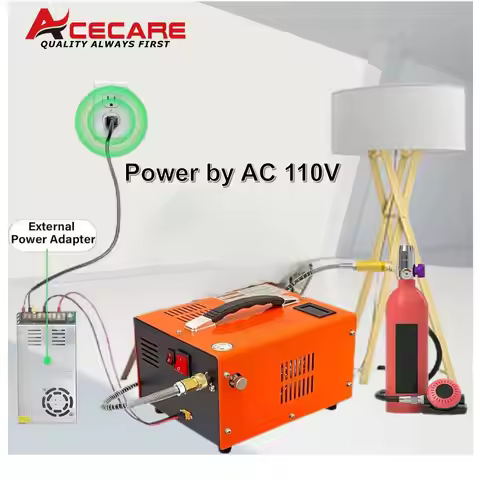 ACECARE 300Bar 12V PCP Air Compressor 4500Psi High Pressure Compressor Diving PCP
