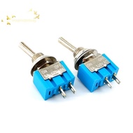 [Han-t] 10pcs DPDT Mini Toggle Switch 2pin 2 Position ON/Off Miniature Toggle Switch 6A 125V Toggle 