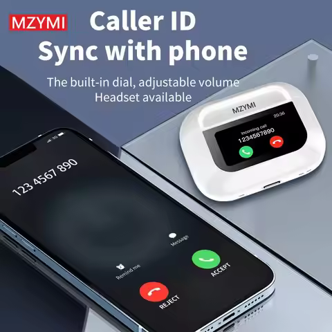 MZYMI LED ANC A8 Pro Wireless Earphones Screen Noise Cancelling Bluetooth Headphones Sports Earbuds 