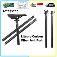 Litepro Carbon Fiber Seatpost 33.9/31.8*580 MM Folding Bike Post Pole Seat Tube Bicycle Foldable pikes 3sixty