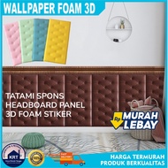 Tatami Sponge Wallpaper 3D Headboard Foam Wall Sticker | 3D Foam Sticker Headboard Wallpaper