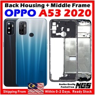 Full Set Back Housing Back Cover with Middle Frame & On Off Volume Buttons Compatible For OPPO A53 2