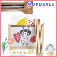 OKDEALS Photo Frame, Memorial Rotatable Wooden Kids Art Frame, Creative Wall Decoration Changeable F