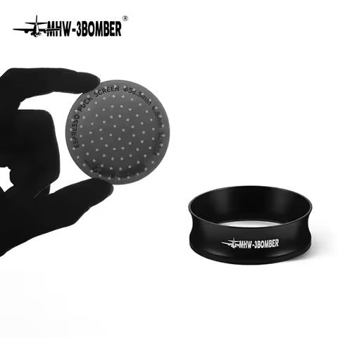 MHW-3BOMBER Magnetic Dosing Funnel Set 58mm Espresso Dosing Ring & 58.5mm Puck Screen Kit Doule Coff