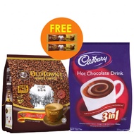 OLDTOWN White Coffee 3 in 1 Extra Rich 15's + Cadbury Hot Chocolate Drink 15's (FREE 2 x OLDTOWN Classic Sticks)