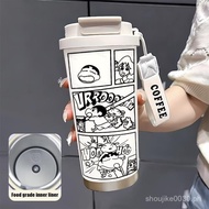 530ml compact heat-resistant home car mounted coffee cup Cartoon Coffee Cup Shin Chan Colored Pencil
