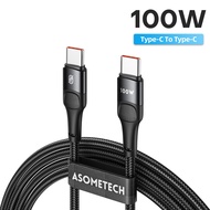 ASOMETECH PD 100W 60W USB C To USB Type C Cable Cord Quick Charge 4.0 5A Fast Charger For Huawei Sam