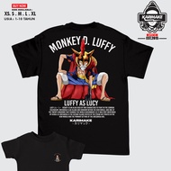 Kaos Baju Anak ONE PIECE MONKEY D. LUFFY LUCY DRESSROSA Kaos Anime - K