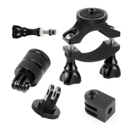 Bike Motorcycle Handlebar Clamp Bicycle Camera Mount Holder Support 1/4" Tripod Adapter for GoPro 9 8 7 6 5