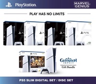 [OFFICIAL MALAYSIA SET] SONY PS5 CONSOLE  PLAYSTAION PS5 SLIM 1TB DIGITAL DISC SET GENSHIN IMPACT