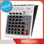 Muslady MIX-400 Professional 6-Channel Audio Mixer Mixing Console 3-Band EQ with Reverb Delay Effect