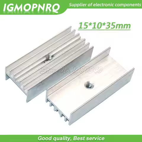 10pcs white Aluminum Heatsink Radiator 15*10*35mm Transistor TO-220 For TO220 Transistors IGMOPNRQ
