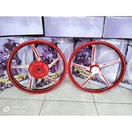 HYLOS CNC MAGS 17s 5SPOKES FOR CLICK125 &amp; MIO SPORTY/SOULTY/SNIPER150/155/AEROX