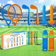 6-in-1 Switch Sports Accessories Bundle for Nintendo Switch & Switch OLED Switch 2 Tennis Rackets Ro