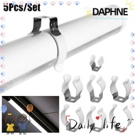 DAPHNE 5Pcs Lamp Tube Clip, Fixing Clips Base Tool Spring Terry Clip, Durable With Rubber Protection