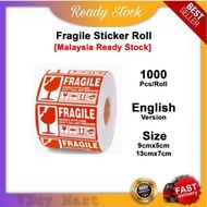 🔥PROMOSI🔥Stiker Fragile / 1000pcs Fragile Sticker Rolls Fragile Label Warning Label Ready Stock