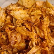 Old-School CassavaKeripik, Crispy, Salty, original, Spicy, Coriander Orange, Chips, 200g, Spicy, Swe