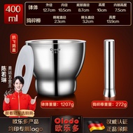 Halloween 304 Stainless Steel Garlic Crusher Large Kitchen Stone Roller Traditional Mortar Style And