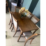 UNESE Set Dining Table 6 Seater Dining Table Set 6 Dining Set 6 Seater Dinning Table Set Meja Makan 