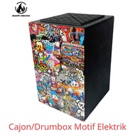 Cajon/Drumbox Acoustic Electric Kahon motif Electric