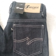 TOP DENIM, SELVEDGE DENIM PANTS ACCENT BLACK INDIGO BLUE INDIGO RAW DENIM MATERIAL CAN BE FENDING