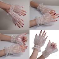 Crazy 2pack Themed Event Arm Sleeves Stretchable Pearls Oversleeves Mesh Sleeves