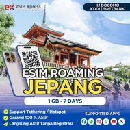 eSIM Japan 1 GB Data | 7 Days | eSIM Roaming | eSIM Travel | Jepang