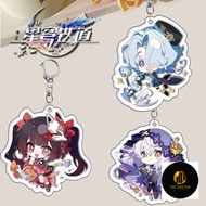 Honkai Game: Railmisha Star Acheron Cosplay Costume Acrylic Key Chain Double Sided Key Ring M