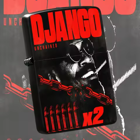 Vintage Django Unchained Themed Decorative Lighter Classic Western Movie Creative Unique Peripheral 
