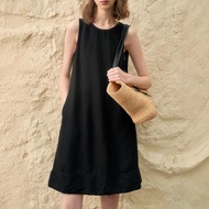 Glamorous Summer Tencel Beaded Dress for Women