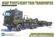 25年1月再販【玩具柑仔店】青島 AOSHIMA 1/72 陸上自衛隊 73式 大型卡車 重裝 坦克 運輸 軍事 模型