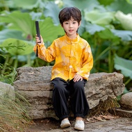 2pcs Kids Tang Suits Traditional Kids Boys Chinese Cheongsam Hanfu Sets Chinese New Year Baby Boys C