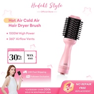 HODEKT Hot Air Cool Air Brush Comb Hair Curler Hair Dryer 2 In 1 360 Rotation Multifunction Hair Str