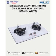 MILUX MGH-C699F BUILT IN HOB 2B 4.8KW+4.8KW (SINTERED STONE - WHITE)