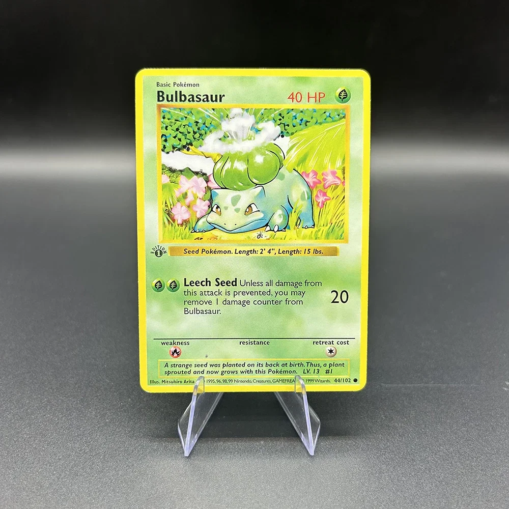 1999 1St Edition DIY Cartoon PTCG TCG Collection Card Set #44/102 Bulbasaur Ivysaur Squirtle Charmel