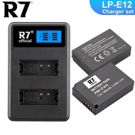 R7 1800mah LP-E12 lpe12 lp e12 camera battery lcd usb charger for canon m 100d kiss x7 rebel sl1 eos