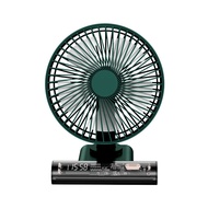 【JJL】-New Desktop Fan USB Mini Fan Portable Office Clock Swing Small Fan Long Battery Life Fan