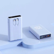 Power Bank ความจุขนาดใหญ่ 3C Certified ชาร์จเร็ว ใช้ได้บนเครื่องบินและรถไฟฟ้า สำหรับ Apple พร้อมสาย